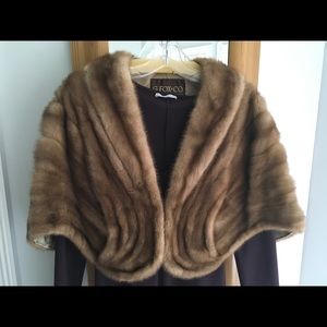 Vintage Brown Fur Wrap